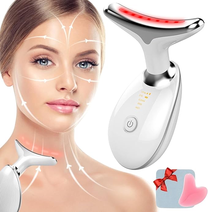 Rechargeable LED Facial And Neck Massager
