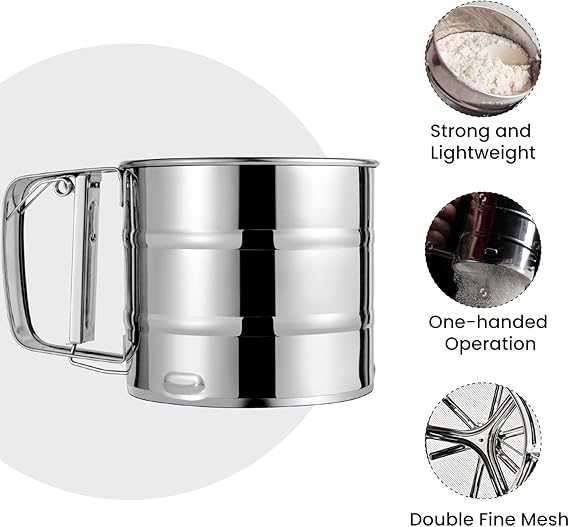 Flour Sifter, Stainless Steel