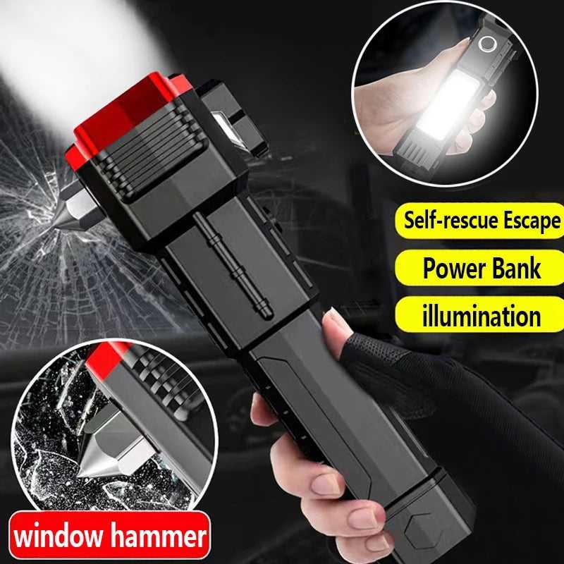 High Power  Flashlight Focus Light Power Bank